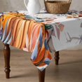 thumbnail image 4 of Orange Blue Fall Table Cloth Waterproof Tablecloths, Thanksgiving Maple Leaf Pumpkins Tablecloth Dining Table Cover for Kitchen Party Tabletop Outdoor, Square Tablecloth 54x54 Inch, 4 of 9