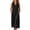 Black, variant on Women's Sleeveless Hooded Midi Dress Button-Front Cotton Linen Shift Dress with Pockets for Daily Day