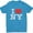 Turquoise, variant on I Love NY Kids T-Shirt Officially Licensed Youth Unisex Tees Heather Purple, XS