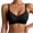 Black, variant on Women Seamless Heart V Neck Wireless Bra, Adjustable Thin Strap Dual Hook Back Bra Soft Invisible Daily Comfort Underwear