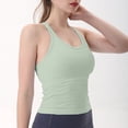 thumbnail image 4 of Lixiuxyad Padded Tank Tops Ribbed Workout Short Racerback Tank Tops For Women With Built In Bra, 4 of 6