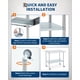 thumbnail image 4 of Mesa de trabajo comercial de acero inoxidable - Resistente y móvil con ruedas bloqueables y estante ajustable - Ideal para cocina industrial, restaurante, garaje y exteriores - Tamaño 24x48in, 4 of 7