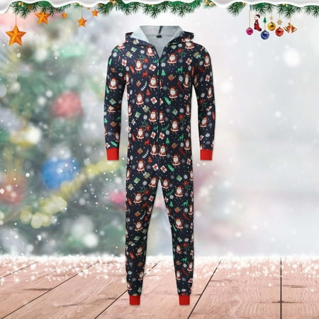 

Christmas Parent-child Suit Printing Home Clothes Pajamas One-piece Clothes
