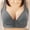 27-Gray, variant on YWDJ Bras for Women Half Cup Front Closure Sleep Bras No Wires Comfy Bras Adjustable Straps Full Coverage Push up Wrap Lounge Bras Padded Plus Size Comfortable Bras Button Solid Bras Green 95