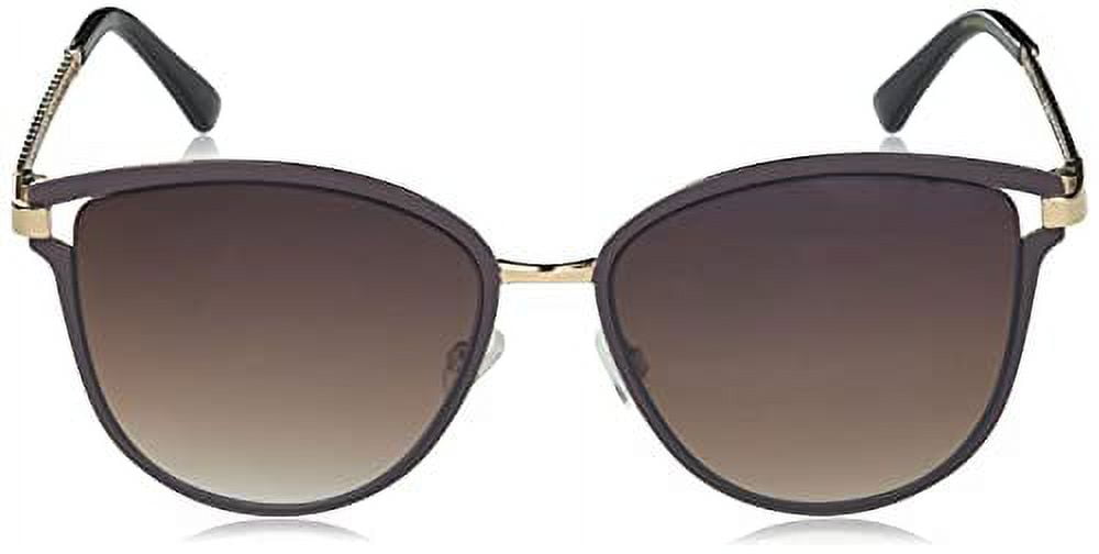 Nanette Lepore Women's NN351 Metal UV400 Protective Cat Eye Fashion Sunglasses, 56mm