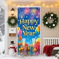 thumbnail image 6 of Uxgjfwu 2026 New Year Party Decorations, Happy New Year Banner Door Curtain Backdrop, Festive Hanging Cloth for Wall Doorway Window Holiday Celebration, 6 of 6