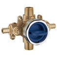 thumbnail image 1 of GROHE 35111000 GrohSafe 3.0 Pressure Balance Valve Rough with Flush Plug with PEX Crimp Outlets with Service Stops, Unfinished, 1 of 9