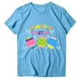 thumbnail image 3 of DPTALR Femmes Décontracté en Vrac Col Rond Manches Lettre Top Chemisier Imprimé T-shirt, 3 of 3