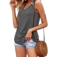 thumbnail image 3 of Summer Women's V Neck Sleeveless Tank Tops Workout Yoga Loose Lightweight Flowy Tee Shirts with Pocket, 3 of 5