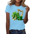 thumbnail image 2 of PNTUTB Women's Fashion St. Patrick's Day Print Casual Crew Neck Loose Short Sleeve Comfortable Pullover Tops, 2 of 6
