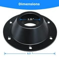thumbnail image 5 of 2-Pack Black Aluminum Alloy RV Table Base Mounts - 6.5 Inch Diameter, Double Stable Bracket Design for 2.25 Inch Table Rods, Lightweight, Corrosion/Wear Resistant with 12 Installation Screws,, 5 of 5