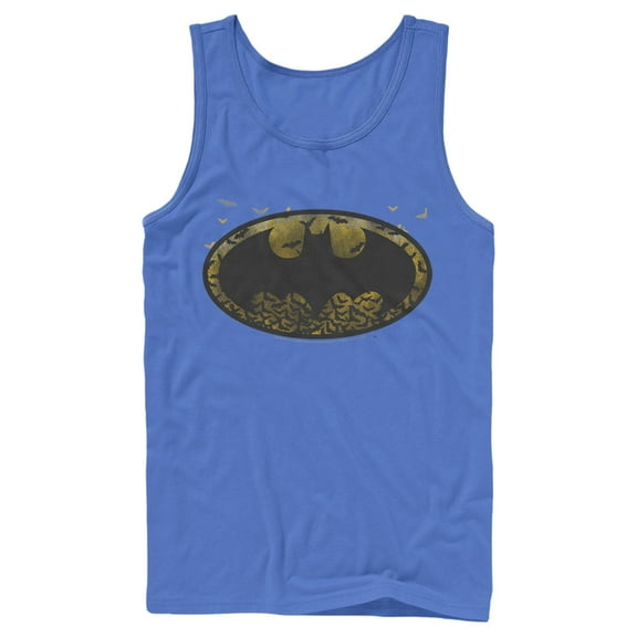 Men's Batman Bat Colony Logo Tank Top Royal Blue X Large