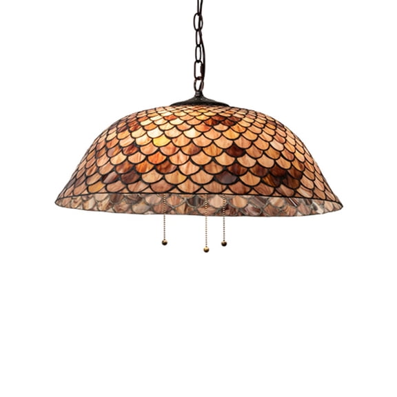 Meyda Lighting 24" Wide Tiffany Fishscale Pendant