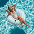 thumbnail image 3 of Float Life by Funboy Blue Twist Pool Float, Cup-Holder, 43'' Oversized, Adults & Children, 3 of 6