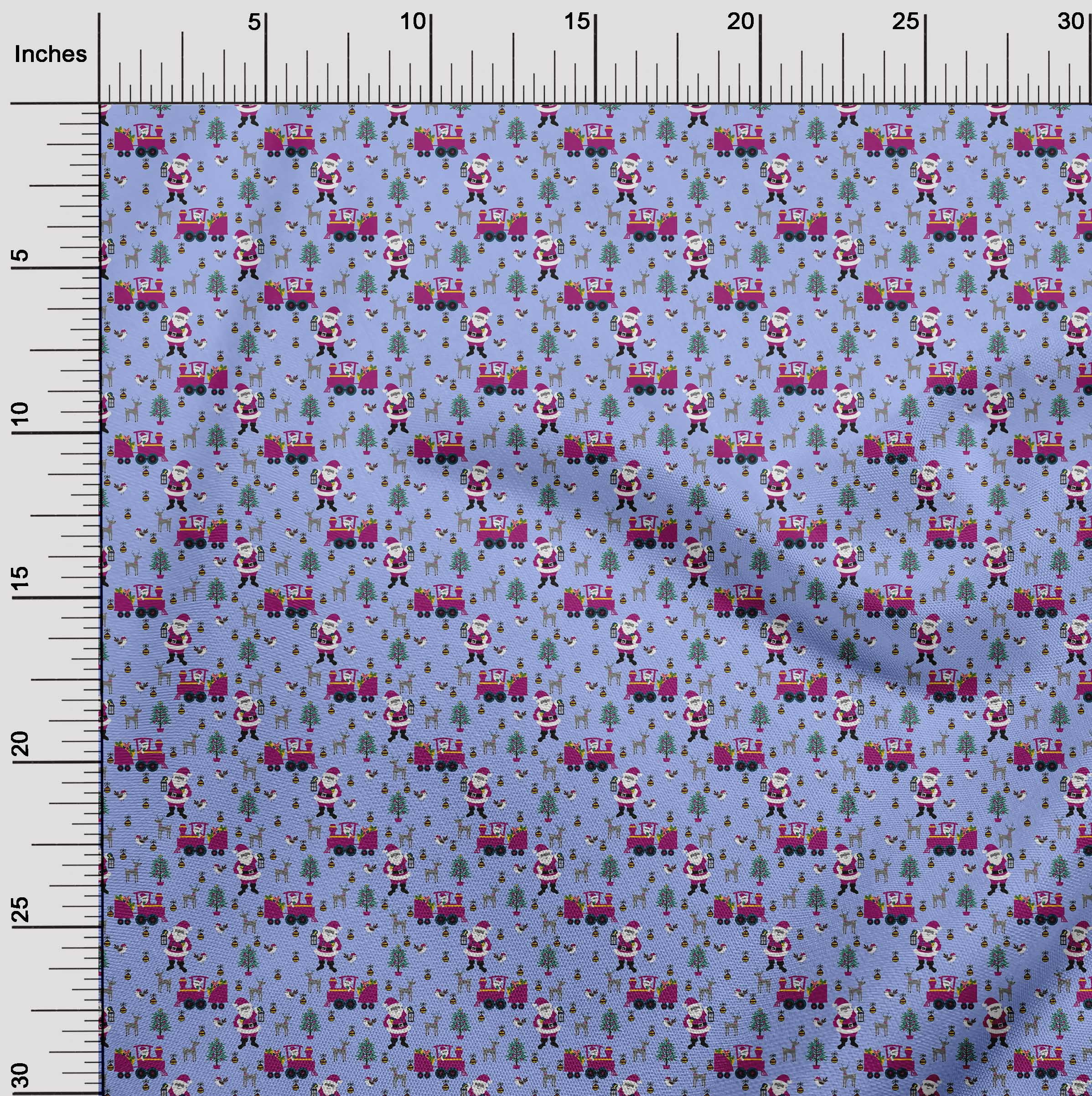 oneOone Polyester Spandex Medium Purple Fabric Christmas Dress Material Fabric Print Fabric By The Yard 56 Inch Wide