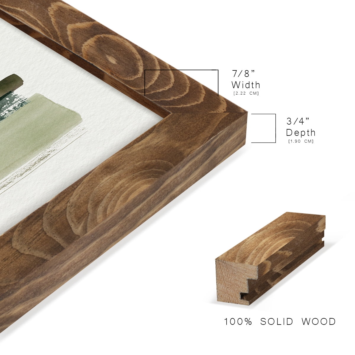 Grass Stains I - Framed Print w/glass - Walnut