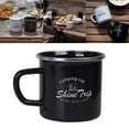 thumbnail image 6 of Vintage Style Enamel Mug Durable 350ml Reusable Camping Gear Wide Handle Novelty Gift for Tea Camping Fishing Christmas Coffee , Black, 6 of 10