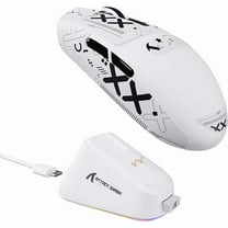 ATTACK SHARK G3PRO Gaming Mouse with Magnetic Charging Dock, PixArt PAW3311 Gaming Sensor, BT/2.4G Wireless/Wired Gaming Mouse with Grip Tape, 25000 DPI, Gamer Mice for Win11/Xbox/PS/Mac (White)
