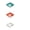 3 Pack丨Set B, variant on zhonghuaying 1 Pack Teal Serving Tray with Dip Bowl, 18.3cm Divided Plate for Snack and Condiment Pairing Red