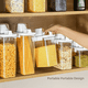 thumbnail image 4 of Tarro de plástico sellado, caja de almacenamiento de granos para el hogar, balde de arroz transparente, tarro de almacenamiento de cocina, tarro de almacenamiento de condimentos, 4 of 4