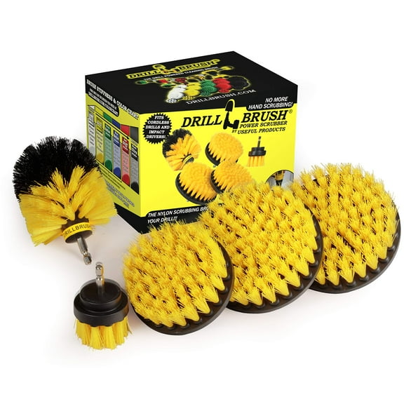 Bathroom Accessories - Drill Brush - Bathroom Cleaner Kit - Shower Cleaner Brush - Shower Door Cleaner - Bathtub Brush - Bath Mat - Tile Cleaner- Grout Cleaning Brush - Scrub Brush - Bathroom Rugs