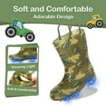 thumbnail image 5 of FUNCOO PLUS Boys Rain Boots Toddler Kids Light Up Waterproof Boots with Handles, Tractor, Size 10, 5 of 7