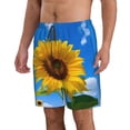 thumbnail image 2 of Fotbe Blue Sky Sunflower Trajes de Baño Estampados para Hombre, Shorts de Verano de Secado Rápido, Ropa de Playa, Bañadores-Small, 2 of 6