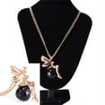 thumbnail image 2 of PENGXIANG 1PC Mode Femmes Cristal Fée Ange Aile Pendentif Longue Chaîne Pull Collier Cadeau, 2 of 8