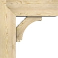 thumbnail image 3 of Ekena Millwork 8"W x 22"D x 22"H Imperial Block Rough Sawn Bracket w/ Offset Brace, Douglas Fir, 3 of 25