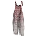 thumbnail image 2 of Summer Plus Size Floral Boho Bib Overalls for Women Hippie Jumpsuit Print Spaghetti Strap Rompers, 2 of 4