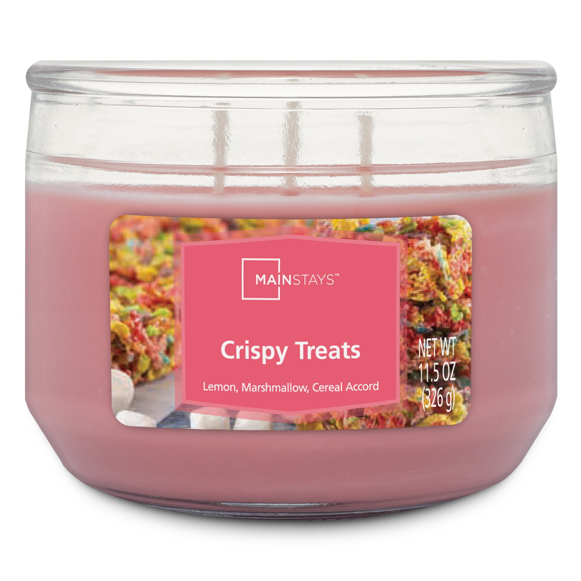Mainstays Crispy Treats 3 Wick Candle, 11.5 Oz