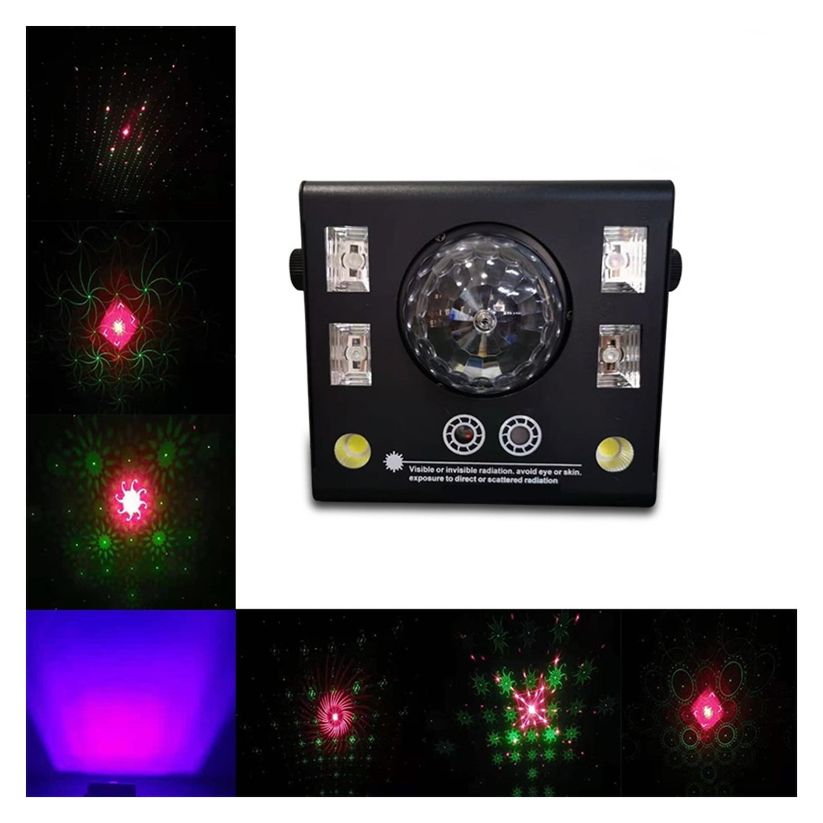Party Light 50W 4in1 Controller Strobe Magic Ball UV Black Stage Lighting Effect For DJ Disco Holiday Wedding Bar KTV ,Easy to Install