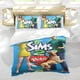 thumbnail image 5 of Los Sims Conjunto de sábanas temático, trío de piezas, cómodo y amigable con la piel, diseño único, regalo de decoración para el hogar para familiares, amigos y fans,140cm *210cm, 5 of 6
