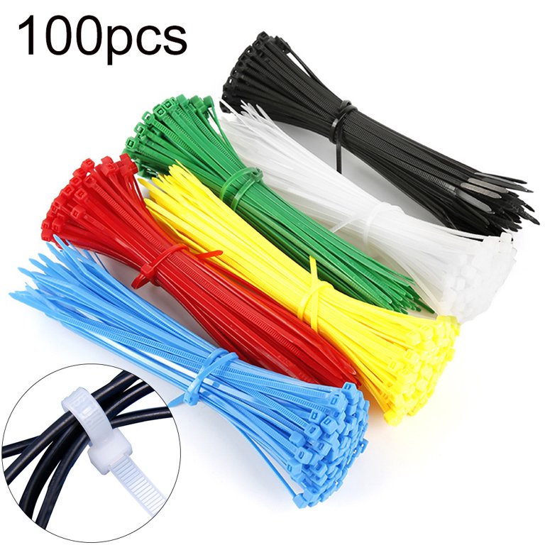 100Pcs Self-locking Nylon Plastic Wire Binding Cable Ties Fastener Wraps  Strap
