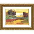 thumbnail image 1 of Bradshaw, Don 32x23 Gold Ornate Wood Framed with Double Matting Museum Art Print Titled - Earth Beginnings, 1 of 4