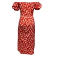 thumbnail image 5 of Coduop Women Off Shoulder Floral Maxi Dress Short Sleeve Thigh Split Party Dress Sundress, 5 of 6