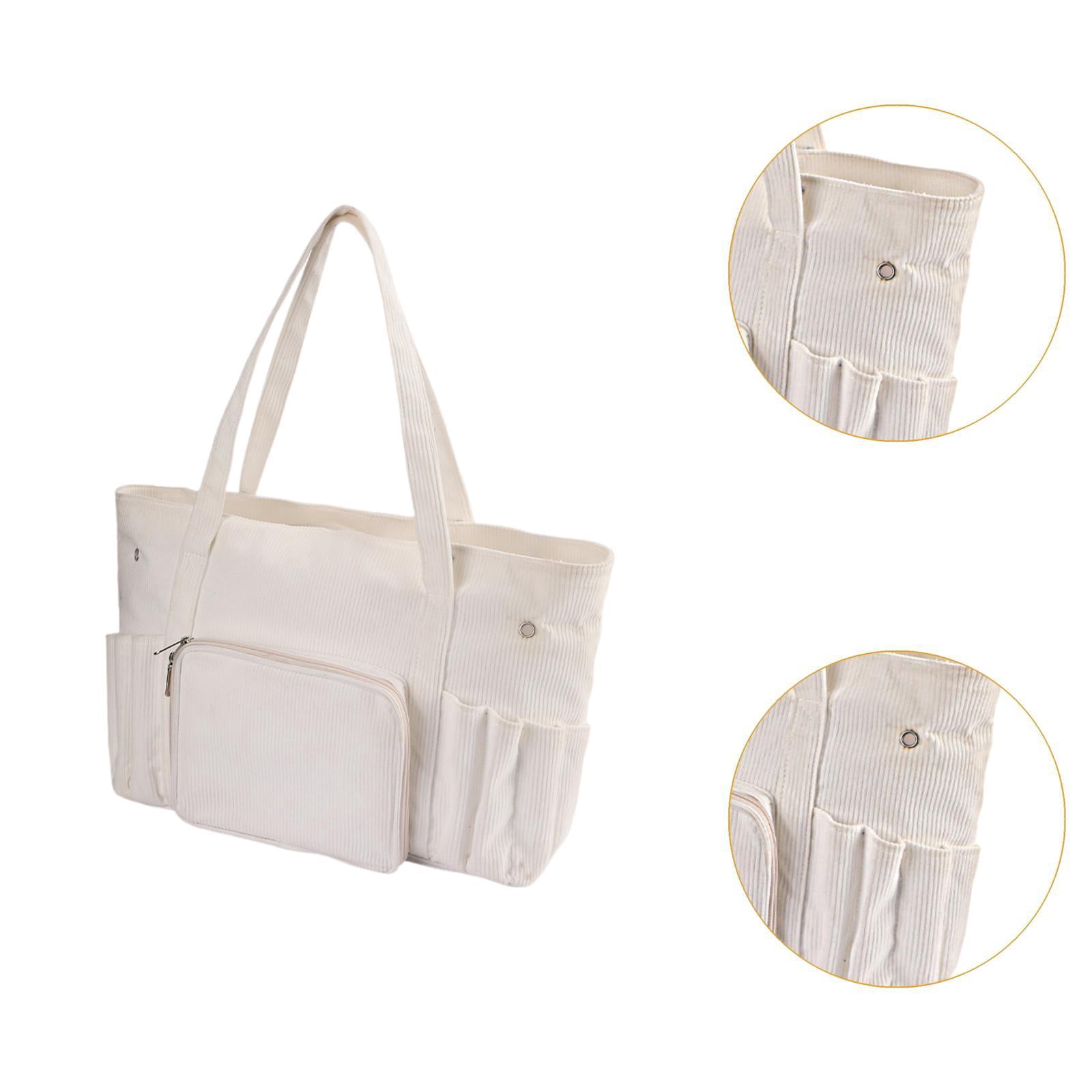 Wxqbjtam Yarn Storage Bag Multiuse Crochet Beginners Gift Zipper Closure Yarn Handbag for White