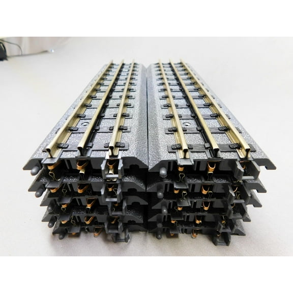 MTH REALTRAX 10" Straight Train Track Section 3 Rail O Gauge 10x 40-1001-10