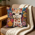 thumbnail image 4 of Cute Animals Print Throw Pillow Cover Soft Cushion Cases Holiday Farmhouse Home Decor for Sofa Bed Couch Porch, 18x18in, 4 of 6