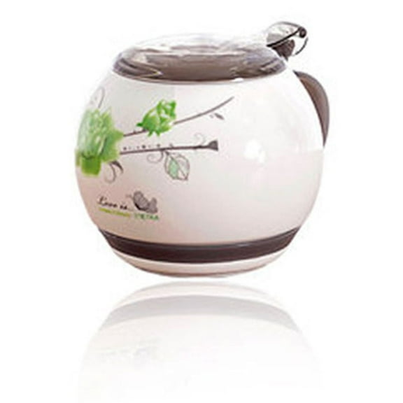 Sugar Bowl With Lid, Ceramic Coffee Sugar Canisters, Sugar Pot, Sugar Container Spice Jar, Salt Pot Seasoning Canister-Brown-1 Set