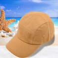 thumbnail image 4 of Baseball Cap Casual Buckle Closure Breathable Unconstructed Plain Sun Protection Unisex Style Solid Color Five Pieces Stitching Peaked Hat for Outdoor, 4 of 10