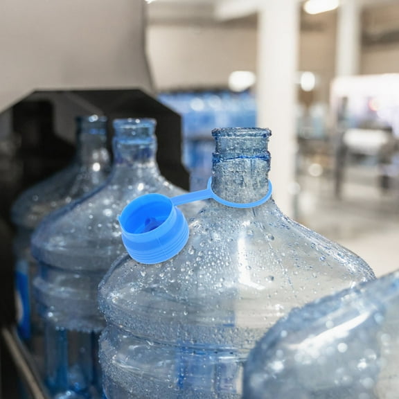 Masteelf  5 Pcs Gallon Water Jug Cap Reusable Replacement Bottle Lid Blue