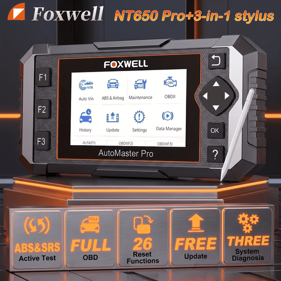 FOXWELL Bidirectional OBD2 Scanner Diagnostic Tool Gift: 3-in-1 s.t.y.l.u.s
