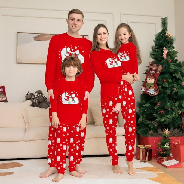 Conjunto de pijamas navideños a juego para la familia, ropa de dormir de oso de Navidad para adultos y niños, aspecto familiar para madre e hija, padre e hijo, 2023