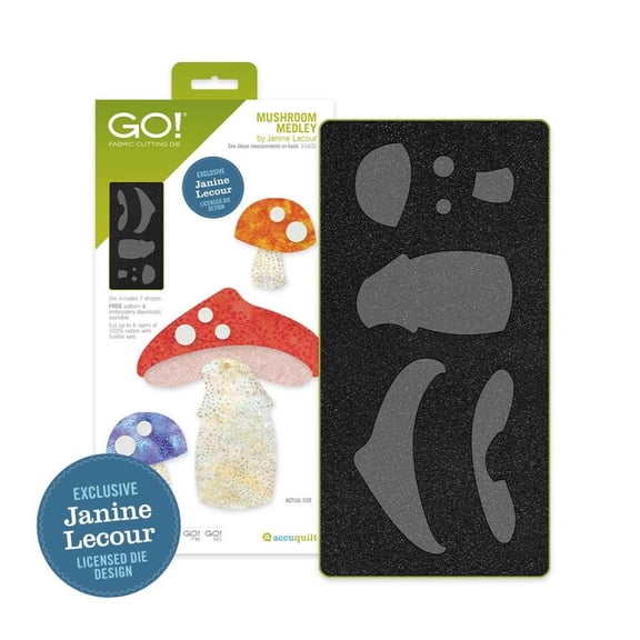 Accuquilt GO! Mushroom Medley Die by Janine Lecour