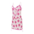 thumbnail image 2 of Cenuakty Women Mini Bodycon Dress V Neck Sleeveless Floral Party Dress for Cocktail Beach Streetwear Summer Clothes, 2 of 9