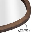 thumbnail image 6 of Americanflat Asymmetrical Mirror in Brown Sycamore - 24x24 Irregular Wall Mirror for Bathroom, Living Room, Entryway Hall, and Decorative Mirror for Bedroom, 6 of 8