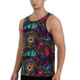 thumbnail image 2 of Haiem Mandala Colorful Men Workout Tank Top Gym Bodybuilding Sleeveless Muscle T Shirts Athletic Tank Breathable Workout Shirt-Medium, 2 of 9