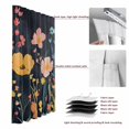 thumbnail image 6 of Wildflowers Blackout Curtains for Bedroom/Living Room, Pinch Pleated Black Out Curtains, Spring Botanical Pastoral Summer Flowers Room Darkening Window Drapes with Hooks 2 Panels, 39"x70", 6 of 8