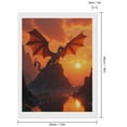 thumbnail image 2 of Diamond Art Kits for Adults, Dragon Sunset Silhouette Majestic Scenery 5D Diamond Painting Kits for Adults Beginners, DIY Full Drill Diamond Painting, Gem Art and Crafts 12x16, 2 of 7